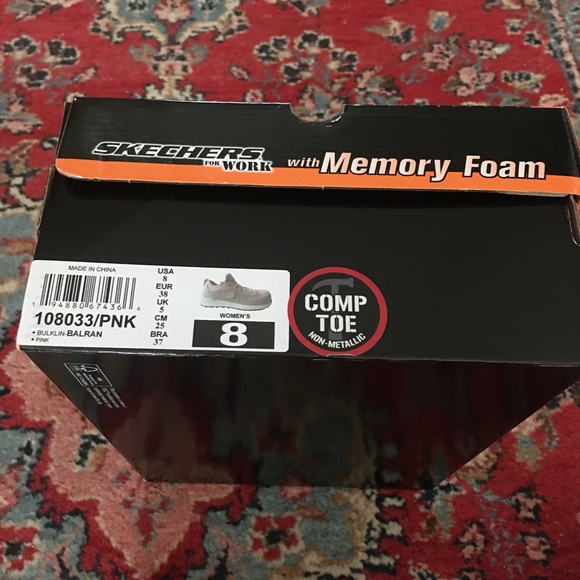 New Skechers Work Comp Toe Bulkin Balran Womens Sneakers 108033 Sz 8 - Picture 7 of 14